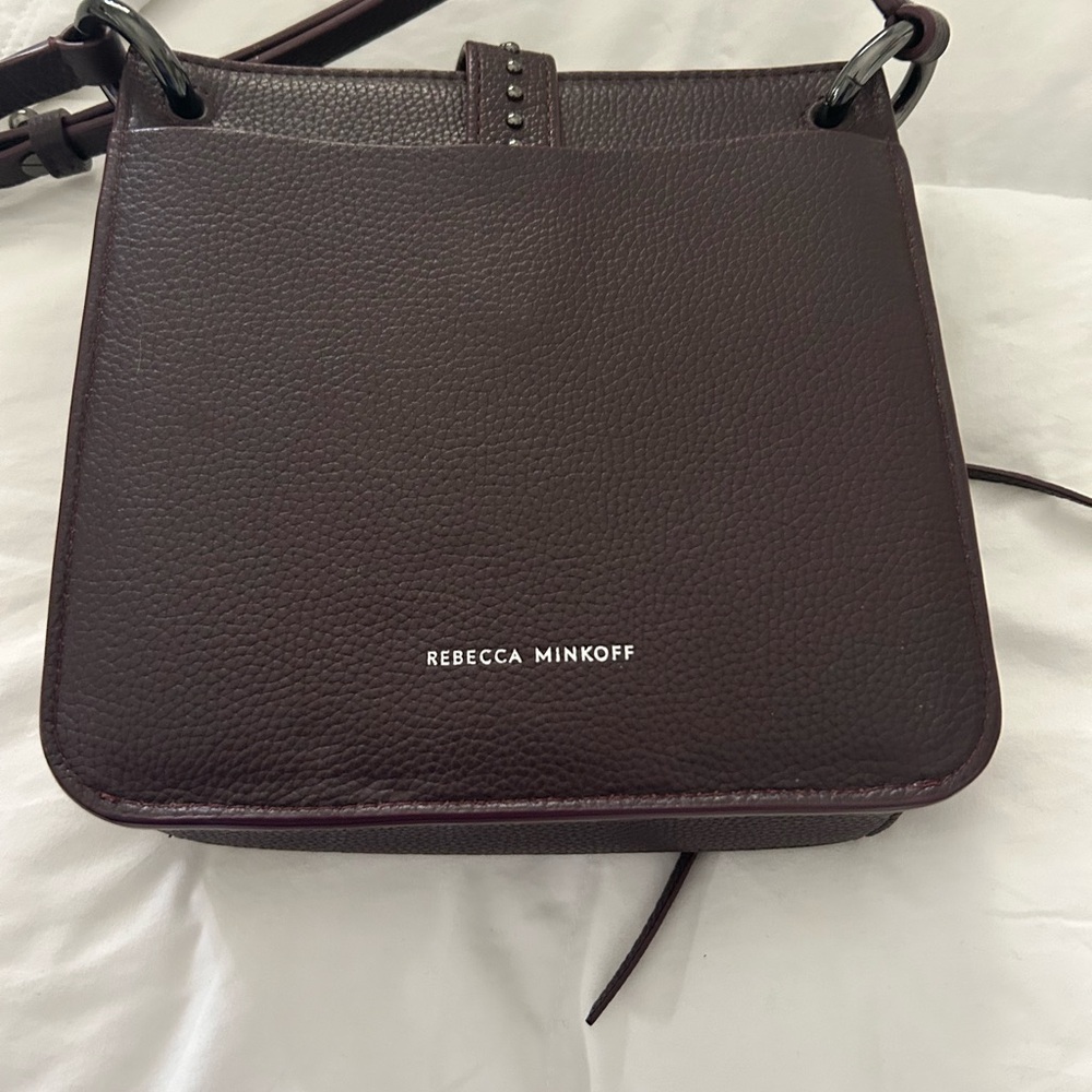 Deep eggplant crossbody by Rebecca Minkoff.  In excellent condition… wore once!